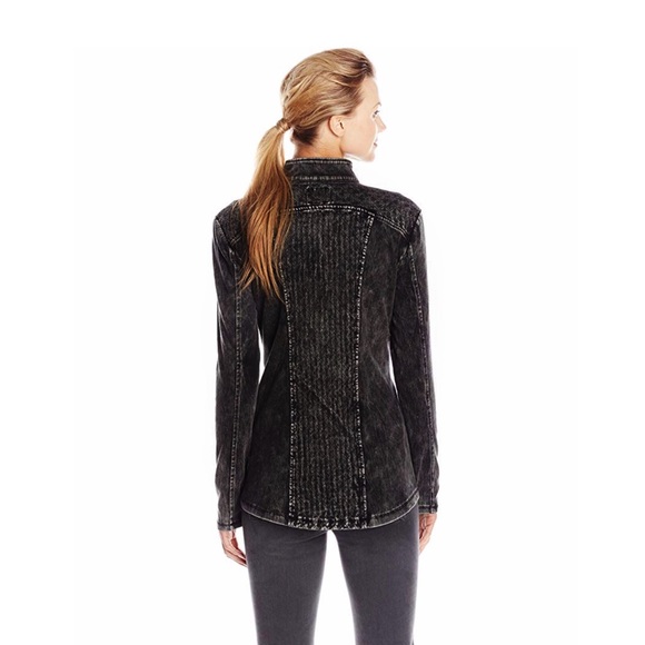 liverpool nereus quilted panel denim jacket